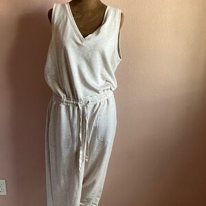 Calvin Klein Light Gray Sleeveless Jumpsuit